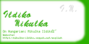 ildiko mikulka business card